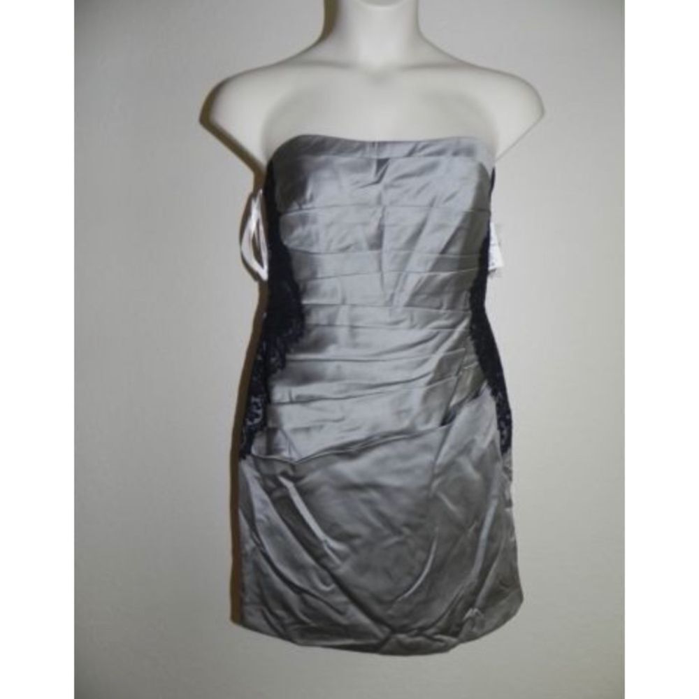 Davids Bridal Dress Size 14 Strapless Mercury NWT